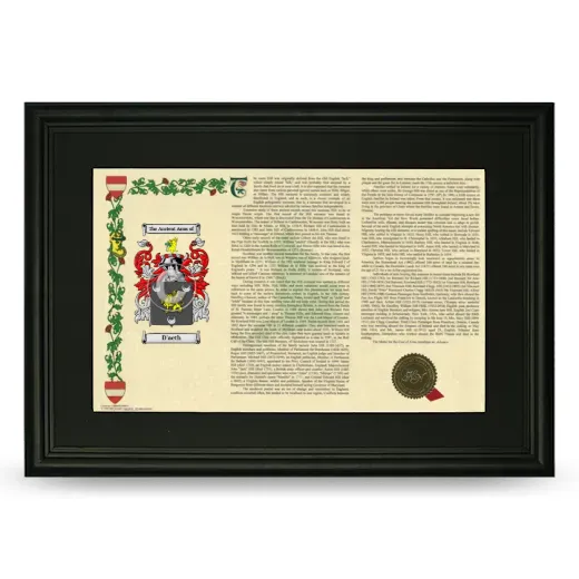 D'aeth Deluxe Armorial Landscape Framed- Black