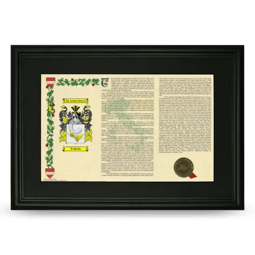 D'alesio Deluxe Armorial Landscape Framed- Black