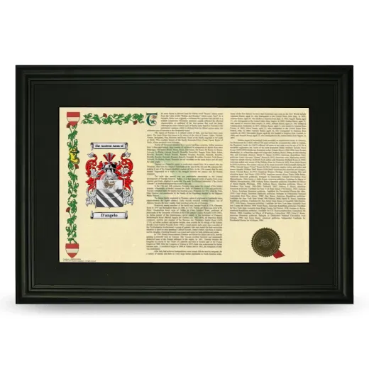D'angelo Deluxe Armorial Landscape Framed- Black