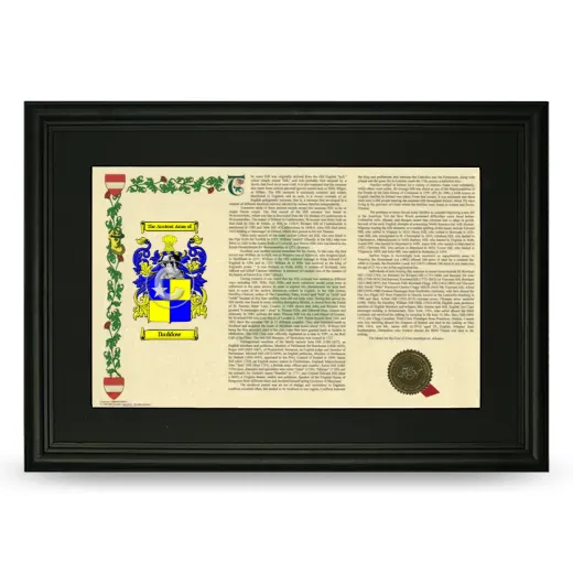 Daddow Deluxe Armorial Landscape Framed- Black