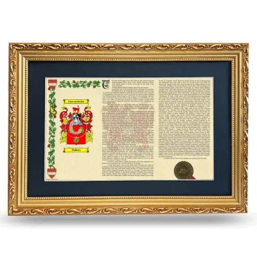 Dakers Deluxe Armorial Landscape Framed - Gold