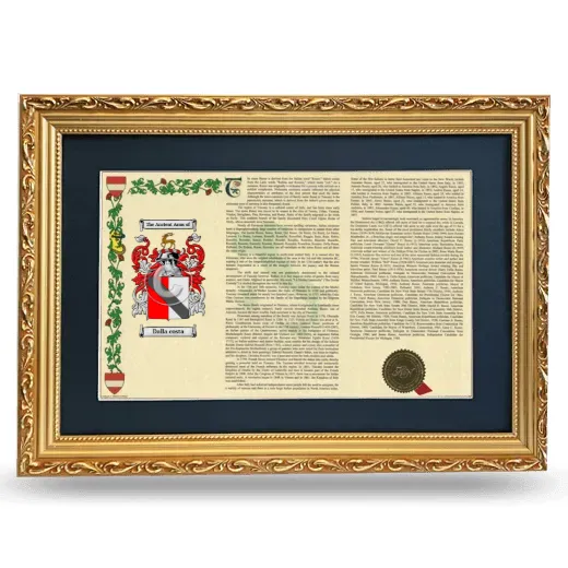 Dalla costa Deluxe Armorial Landscape Framed - Gold