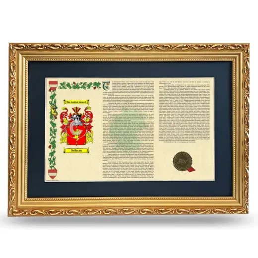 Dallman Deluxe Armorial Landscape Framed - Gold