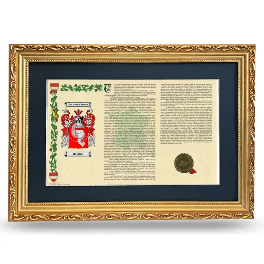 Dalphin Deluxe Armorial Landscape Framed - Gold