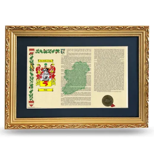 Daly Deluxe Armorial Landscape Framed - Gold