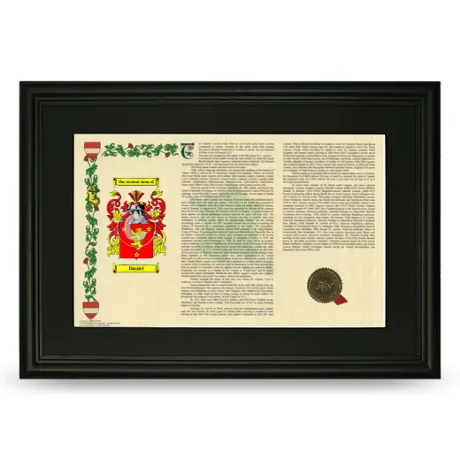 Daniel Deluxe Armorial Landscape Framed- Black
