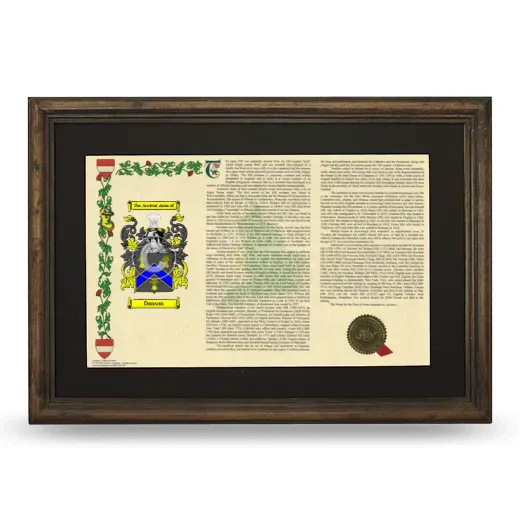 Danson Deluxe Armorial Landscape Framed - Brown