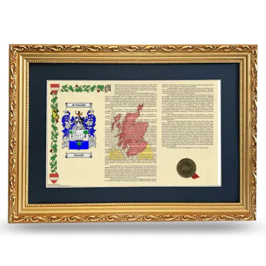 Darach Deluxe Armorial Landscape Framed - Gold