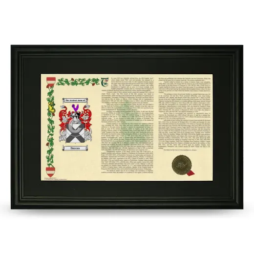 Darcan Deluxe Armorial Landscape Framed- Black