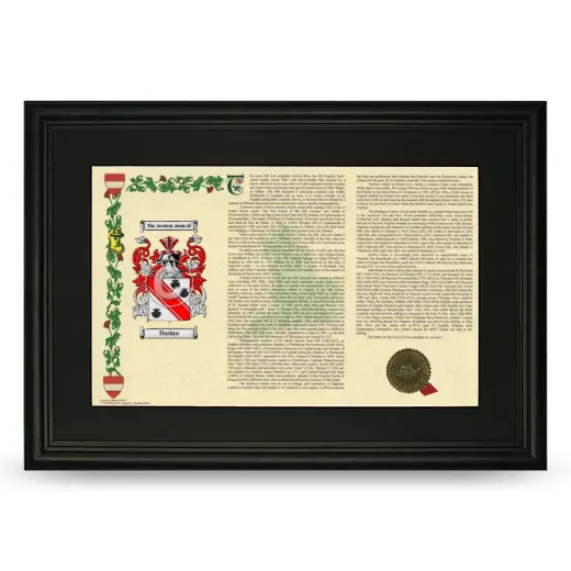 Darian Deluxe Armorial Landscape Framed- Black