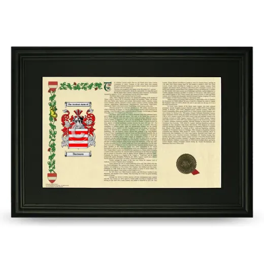 Darman Deluxe Armorial Landscape Framed- Black