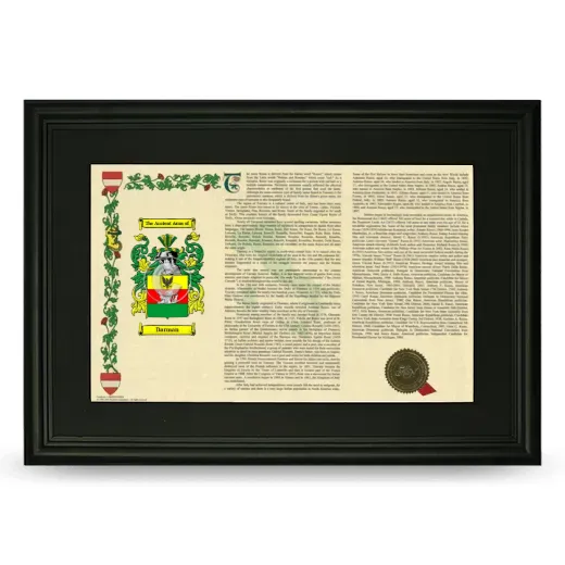 Darman Deluxe Armorial Landscape Framed- Black