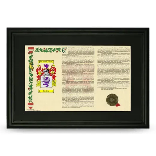 Dasilva Deluxe Armorial Landscape Framed- Black