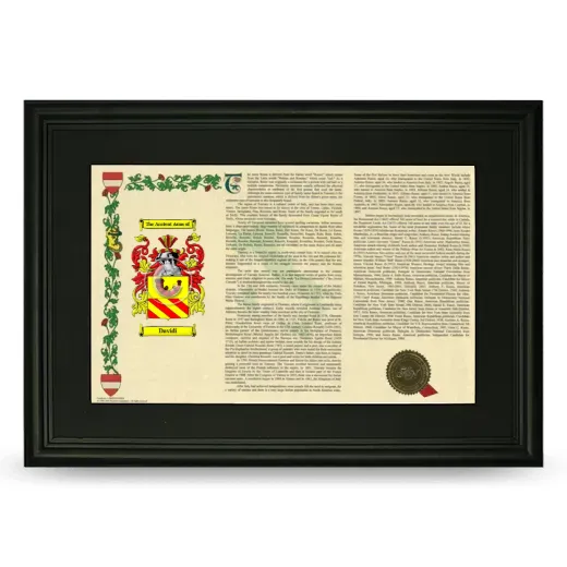 Davidi Deluxe Armorial Landscape Framed- Black