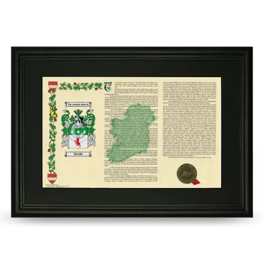 Davids Deluxe Armorial Landscape Framed- Black