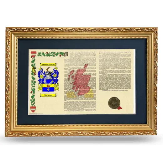 Davidson Deluxe Armorial Landscape Framed - Gold