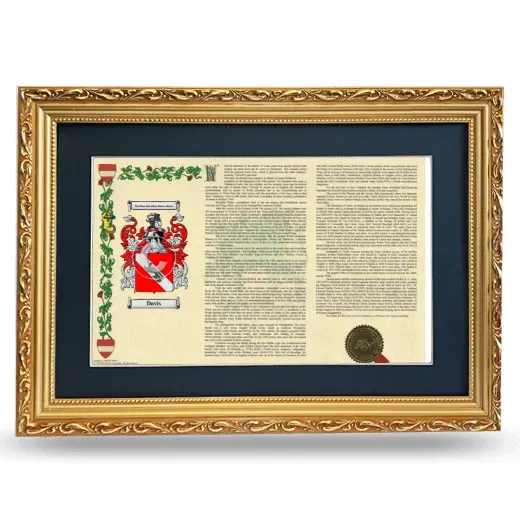 Davis Deluxe Armorial Landscape Framed - Gold