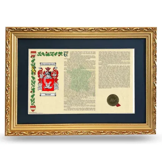 Davout Deluxe Armorial Landscape Framed - Gold