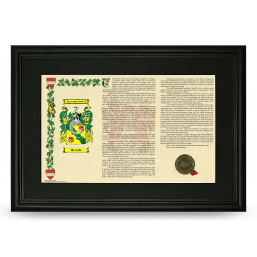 De anda Deluxe Armorial Landscape Framed- Black