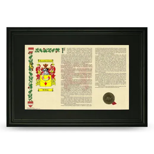 De berg Deluxe Armorial Landscape Framed- Black