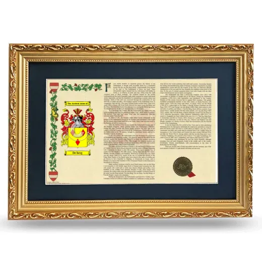De berg Deluxe Armorial Landscape Framed - Gold