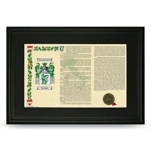 De drago Deluxe Armorial Landscape Framed- Black