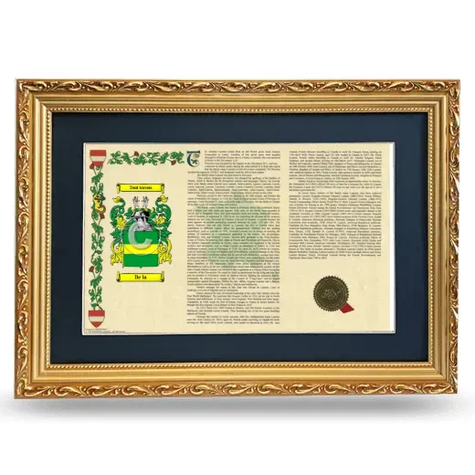 De la Deluxe Armorial Landscape Framed - Gold