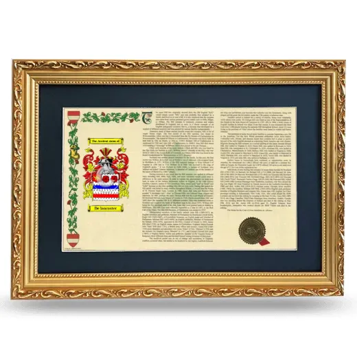 De lancaster Deluxe Armorial Landscape Framed - Gold