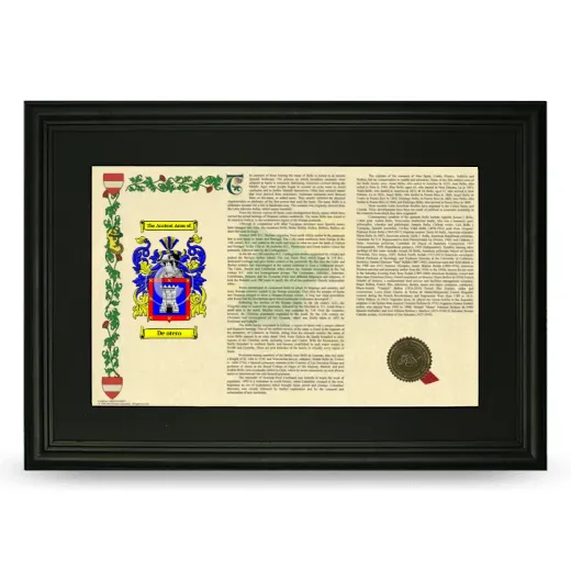De otero Deluxe Armorial Landscape Framed- Black