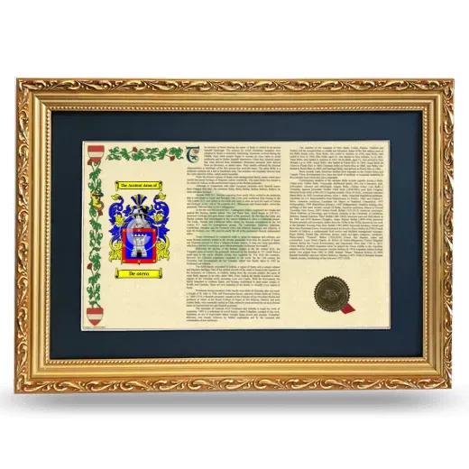 De otero Deluxe Armorial Landscape Framed - Gold