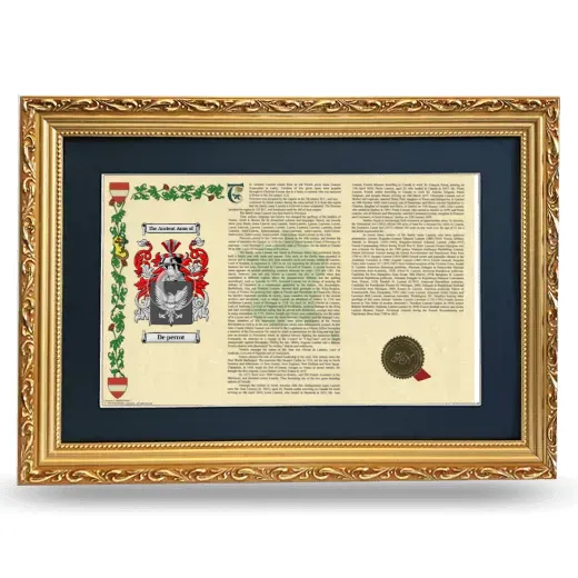 De perrot Deluxe Armorial Landscape Framed - Gold