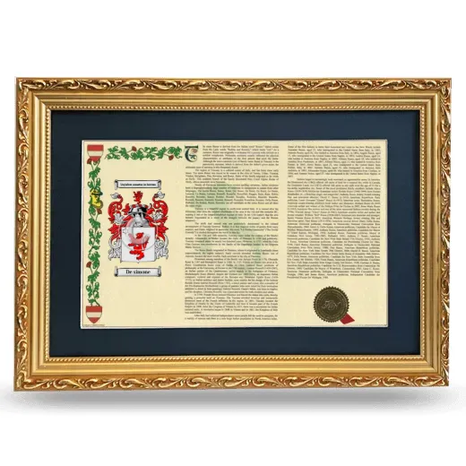 De simone Deluxe Armorial Landscape Framed - Gold