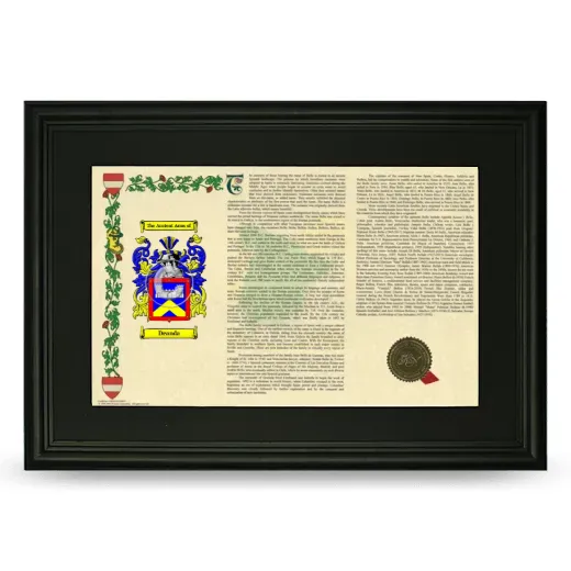 Deanda Deluxe Armorial Landscape Framed- Black