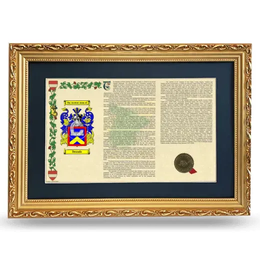 Deanda Deluxe Armorial Landscape Framed - Gold