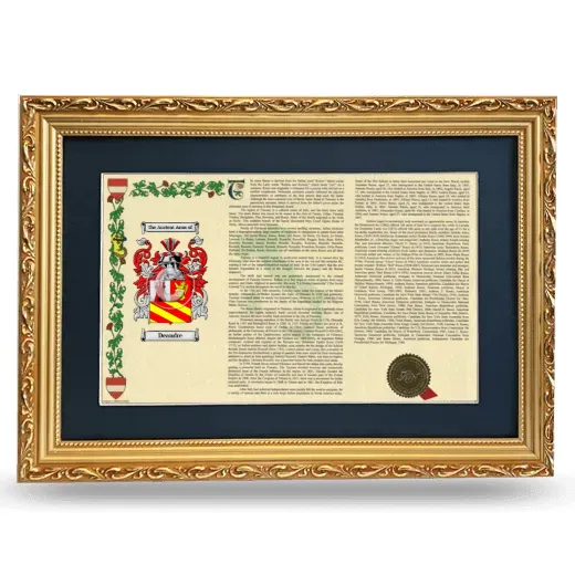Deandre Deluxe Armorial Landscape Framed - Gold