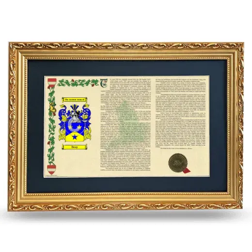Deay Deluxe Armorial Landscape Framed - Gold