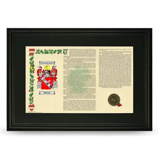 Debruyn Deluxe Armorial Landscape Framed- Black