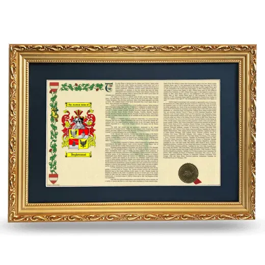 Degiovanni Deluxe Armorial Landscape Framed - Gold