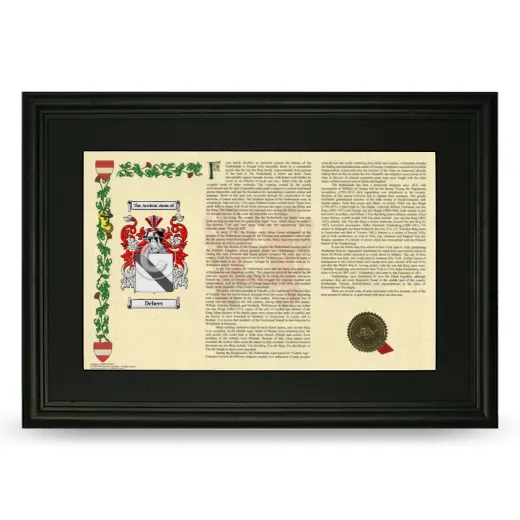 Deheer Deluxe Armorial Landscape Framed- Black
