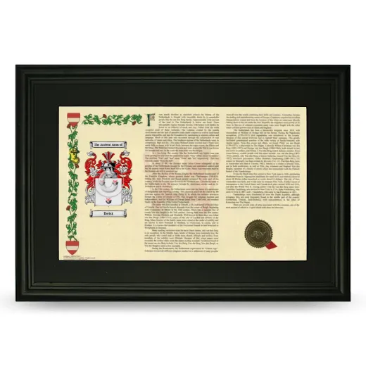 Deist Deluxe Armorial Landscape Framed- Black
