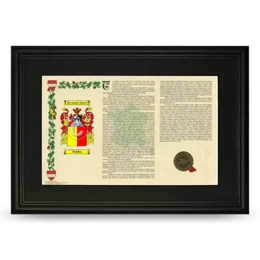 Dejohn Deluxe Armorial Landscape Framed- Black