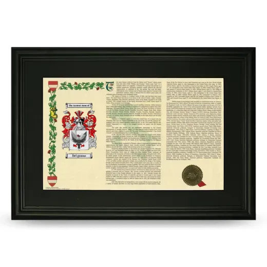 Del grosso Deluxe Armorial Landscape Framed- Black