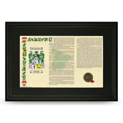 Del tagle Deluxe Armorial Landscape Framed- Black