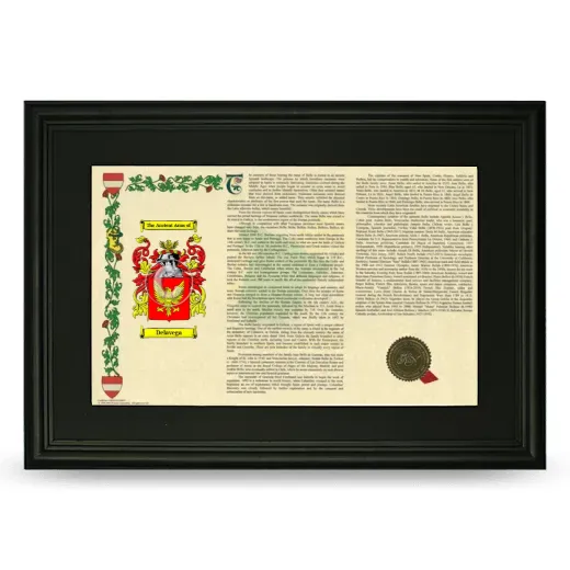 Delavega Deluxe Armorial Landscape Framed- Black
