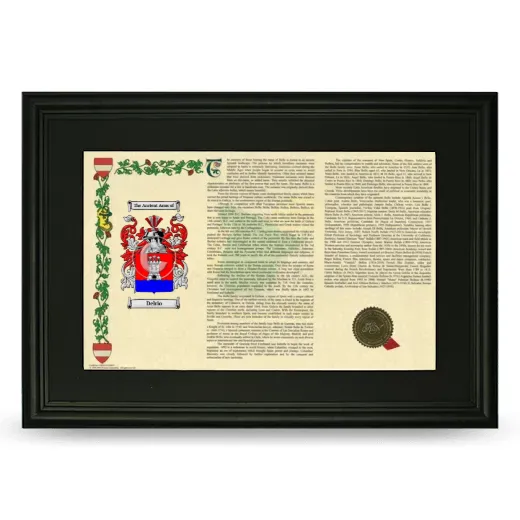 Delrio Deluxe Armorial Landscape Framed- Black