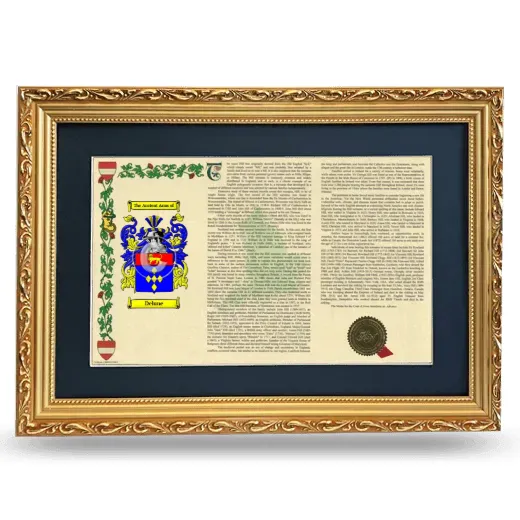 Delune Deluxe Armorial Landscape Framed - Gold