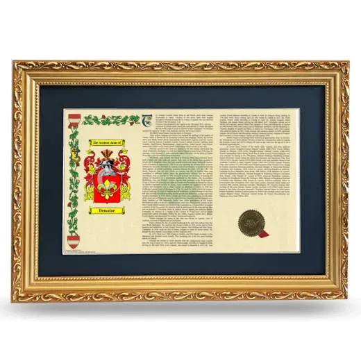 Demaine Deluxe Armorial Landscape Framed - Gold
