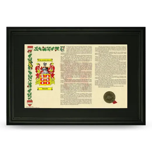 Demelo Deluxe Armorial Landscape Framed- Black