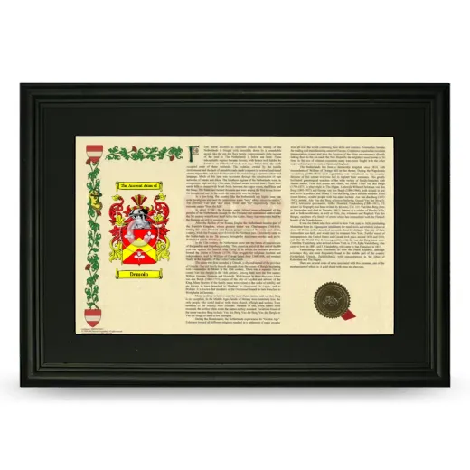 Demoin Deluxe Armorial Landscape Framed- Black
