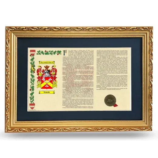 Demoin Deluxe Armorial Landscape Framed - Gold